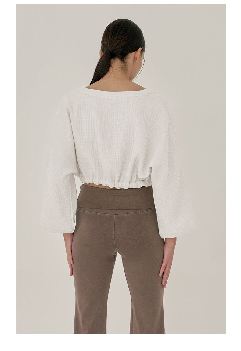 カシュクールボタニカルヨガトップ 2192