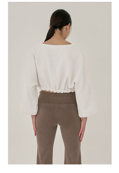 カシュクールボタニカルヨガトップ 2192