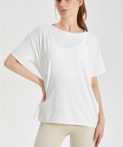 ゆったりドロップショルダーUVカットスポーツウェアＴシャツ 2445