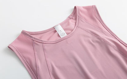 メッシュ切替バックバックオープンノースリーブタンクトップ 2542