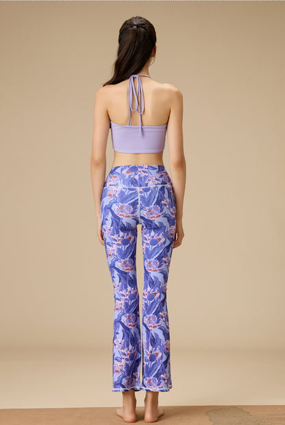 スリムシルエットランニングヨガウェアカップ付き上下セット 4109