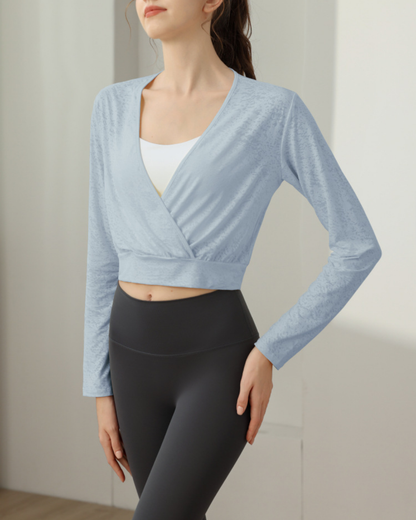 ミラージュカシュクールヨガロングトップ 2296