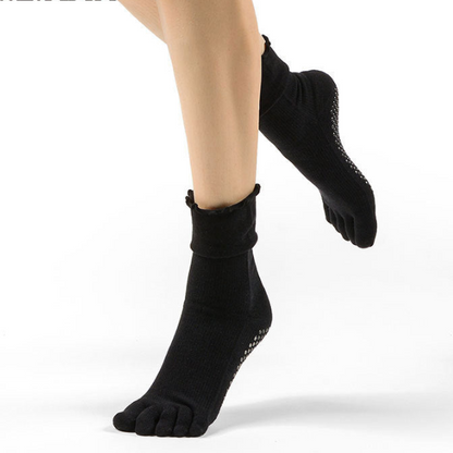 rメロウフリルリブ五本指着圧ヨガソックス 5027