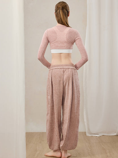 クリスマスレッド瞑想ゆったりバルーンヨガパンツ 3134