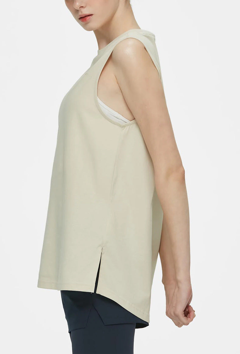 スポーツロング丈ノースリーブ体系カバージムウェアトップス 2458