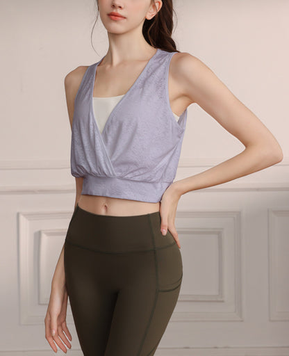 ジャガードゆったりノースリーブスポーツタンク 2518