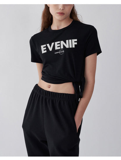 プリント クロップド丈欧米風スポーツ トップス 2397