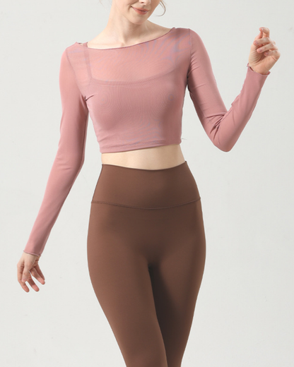 スゥプルボートネックシアーロングトップ 2369