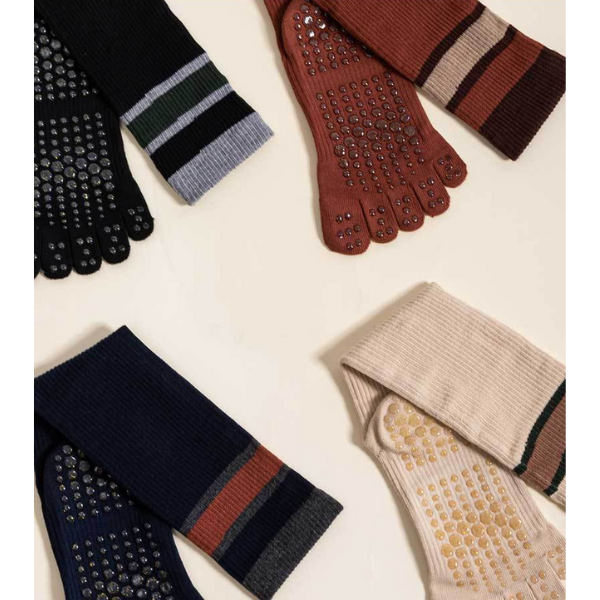 デセールバイカラーロングヨガソックス 5036