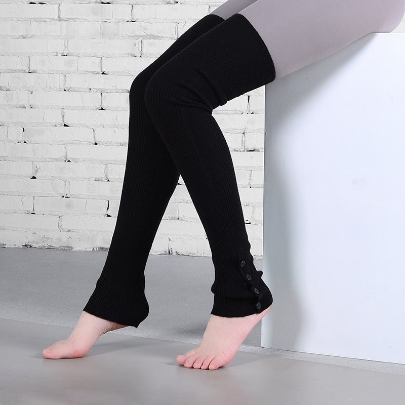 くすみカラーリブニットレッグウォーマー 62cm 5034