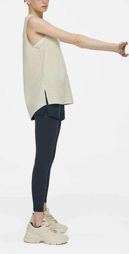 スポーツロング丈ノースリーブ体系カバージムウェアトップス 2458