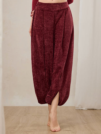 クリスマスレッド瞑想ゆったりバルーンヨガパンツ 3134