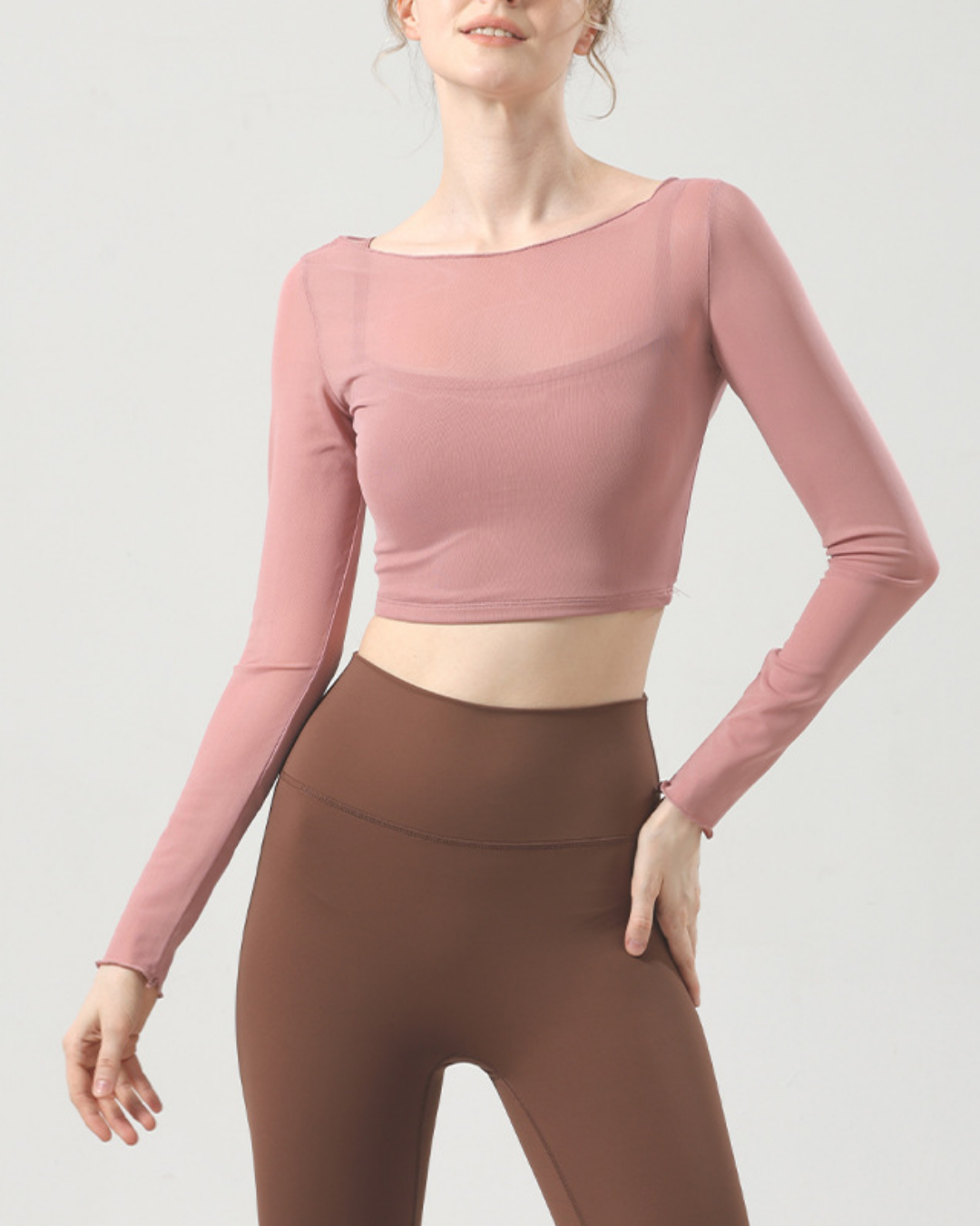 スゥプルボートネックシアーロングトップ 2369