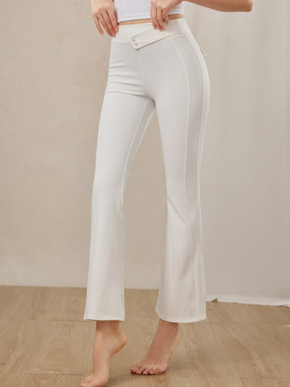 ハイウエスト フレア ヨガパンツ 美脚 ベルボトム3140