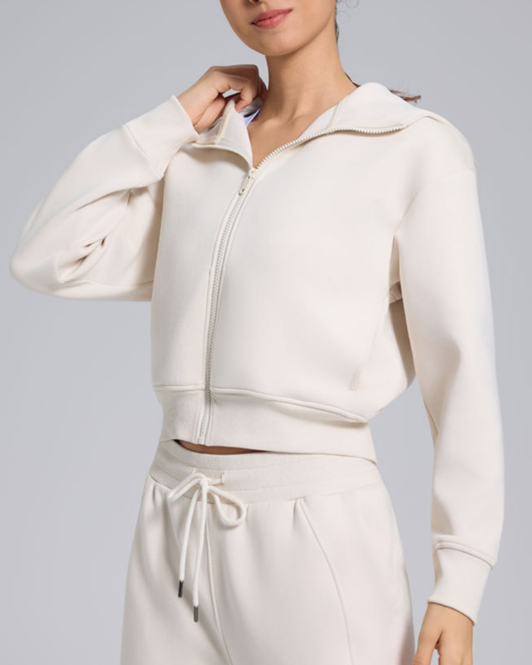 スフレタッチジップアップフリースジャケット 2374