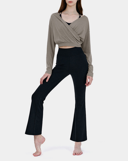 スフルカシュクールVネックロングトップ 2304