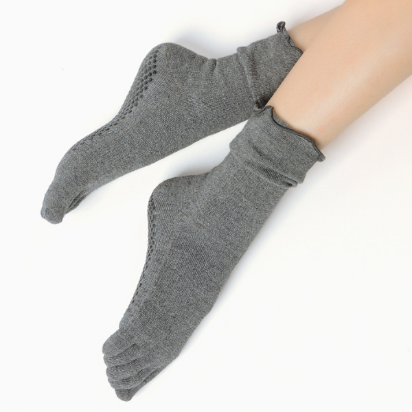 rメロウフリルリブ五本指着圧ヨガソックス 5027