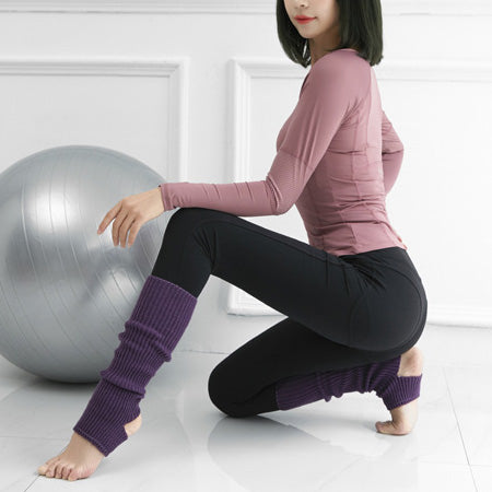 リブニットヨガレッグウォーマー 40cm 5028