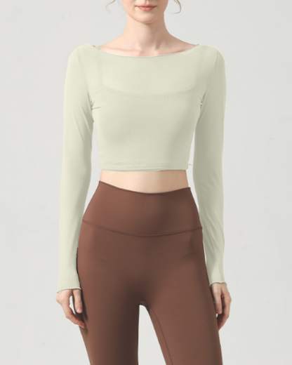 スゥプルボートネックシアーロングトップ 2369