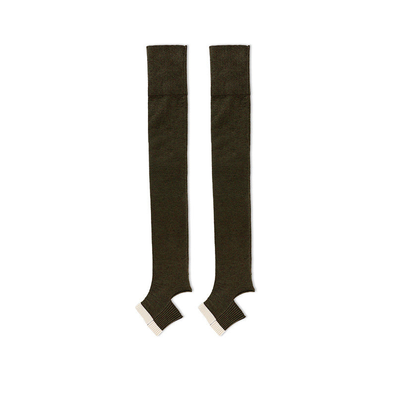 バイカラーリブヨガレッグウォーマー 5035