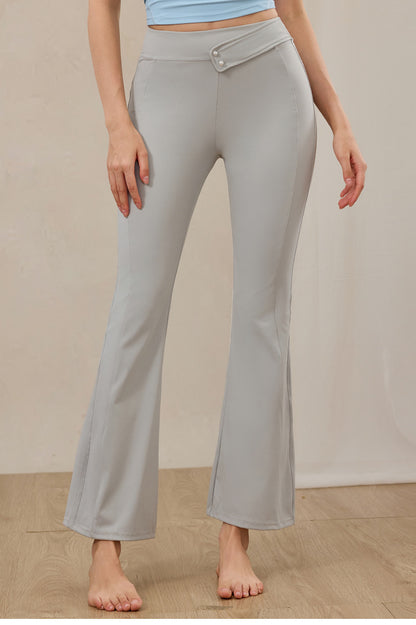 ハイウエスト フレア ヨガパンツ 美脚 ベルボトム3140