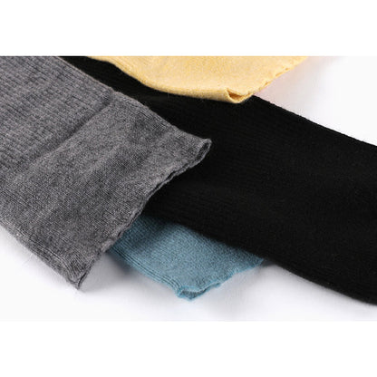 くすみカラーリブニットレッグウォーマー 62cm 5034