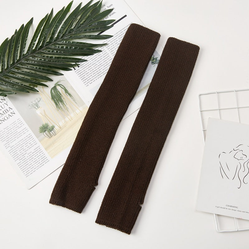 リブニットヨガレッグウォーマー 40cm 5028