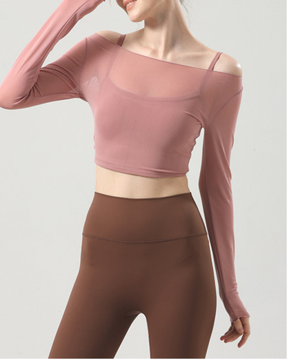 スゥプルボートネックシアーロングトップ 2369