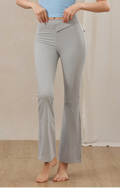 ハイウエスト フレア ヨガパンツ 美脚 ベルボトム3140