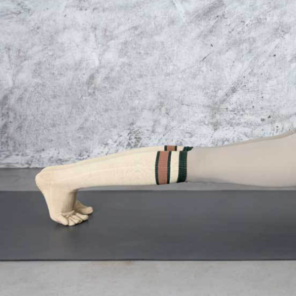 デセールバイカラーロングヨガソックス 5036