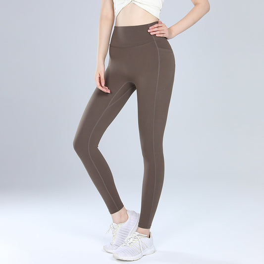 裏起毛厚手ハイウエストヨガパンツレギンス 3135