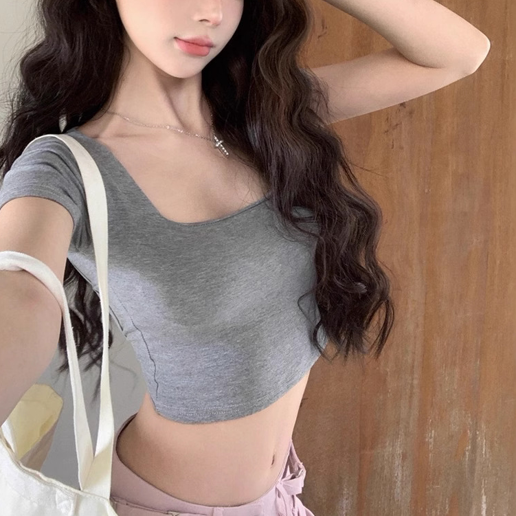 セクシーギャル背中魅せパッド付きTシャツ 2539