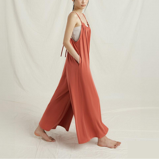 【予約販売】ストレートワイドヨガオールインワン4102