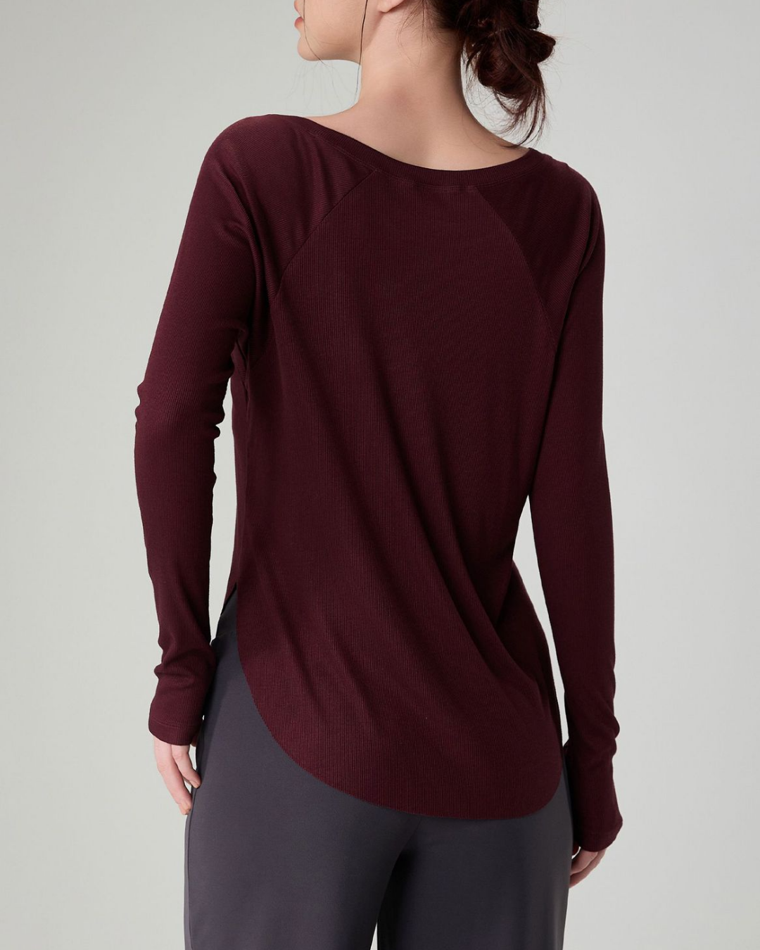 マルボートネックリブニットロングトップ 22551