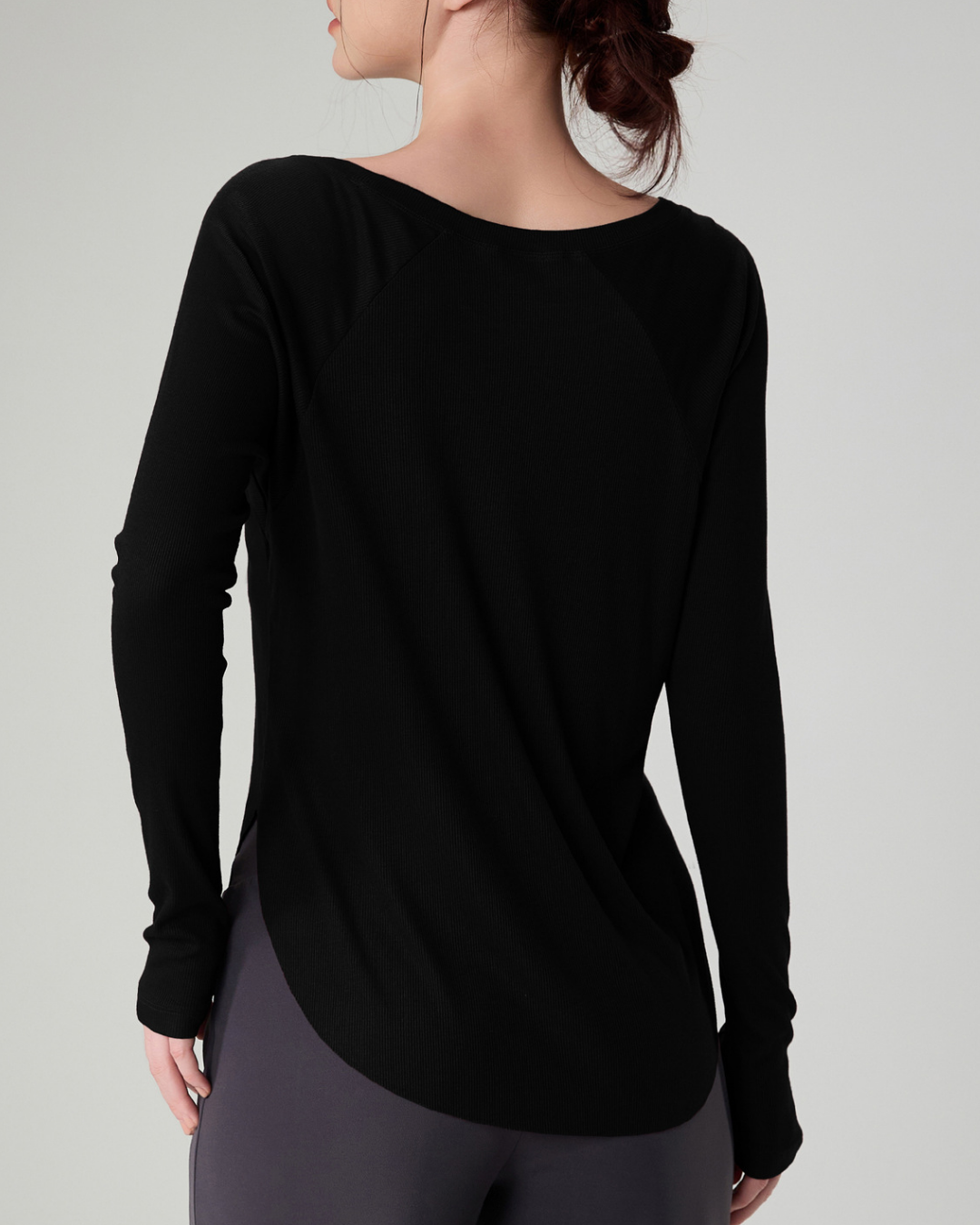 マルボートネックリブニットロングトップ 22551