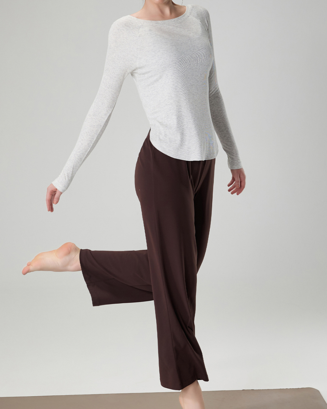 マルボートネックリブニットロングトップ 22551