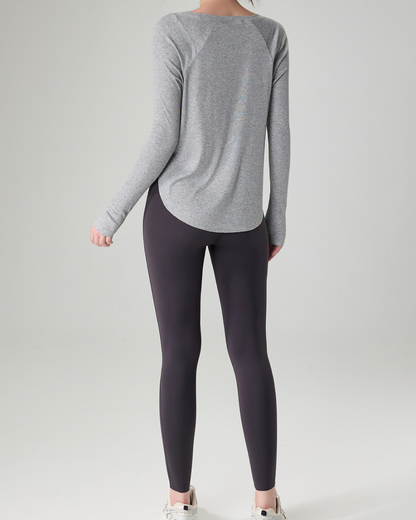 マルボートネックリブニットロングトップ 22551