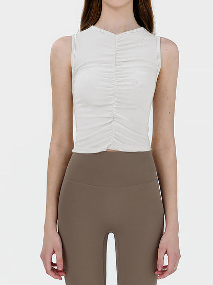 リブ編みリンクルタンク 2113