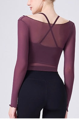 ワンデコルテリバーシブルメッシュカバーアップ 2418