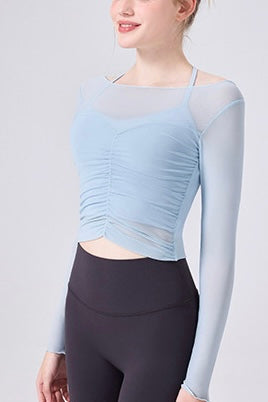 ワンデコルテリバーシブルメッシュカバーアップ 2418