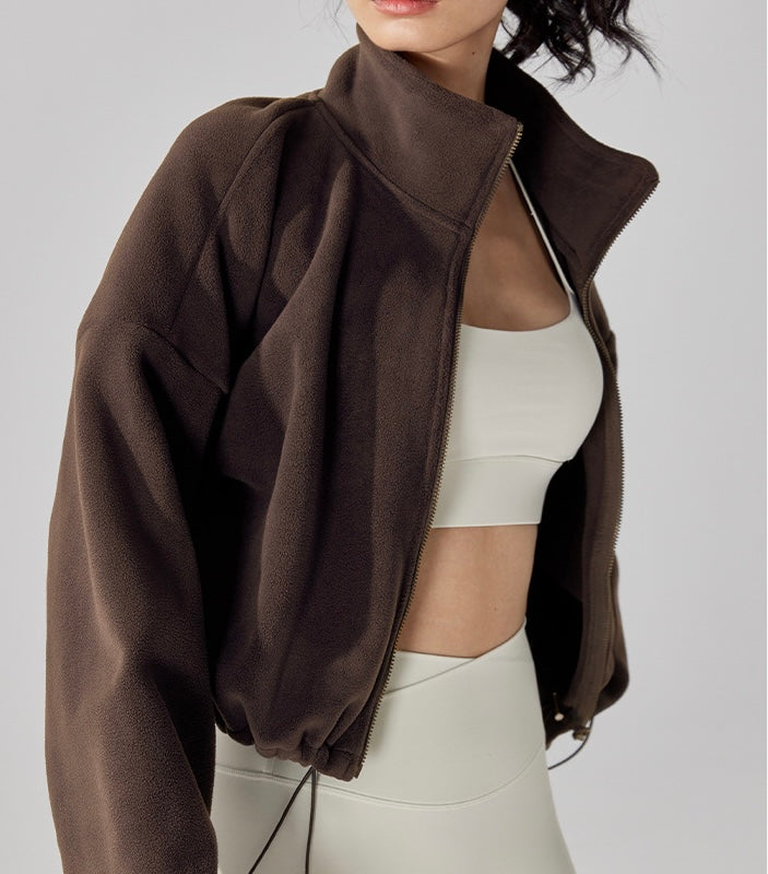 モコモコターフェル スタンドカラー ジャケット 2406