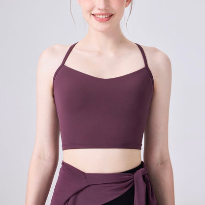 細ストラップ クロスバック デザインヨガトップス 2419