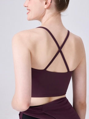 細ストラップ クロスバック デザインヨガトップス 2419