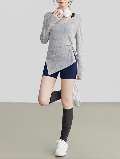 シックなシアーシアーヨガスリーブ 2403