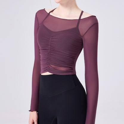 ワンデコルテリバーシブルメッシュカバーアップ 2418