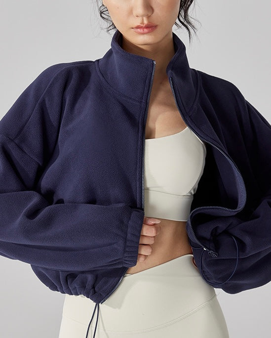 モコモコターフェル スタンドカラー ジャケット 2406