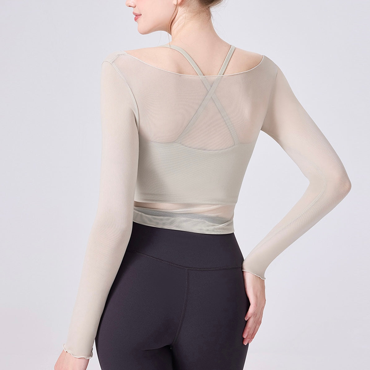 ワンデコルテリバーシブルメッシュカバーアップ 2418