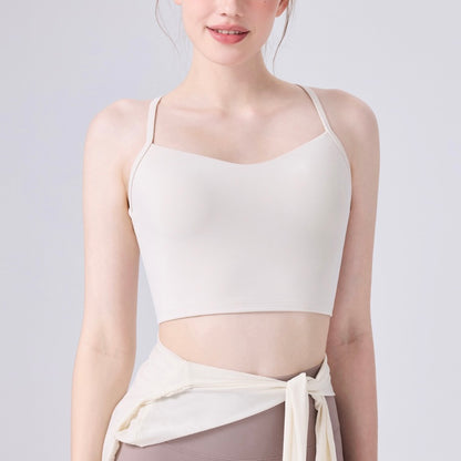 細ストラップ クロスバック デザインヨガトップス 2419