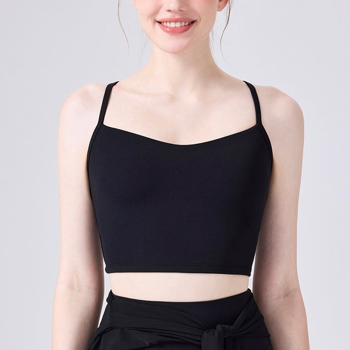 細ストラップ クロスバック デザインヨガトップス 2419