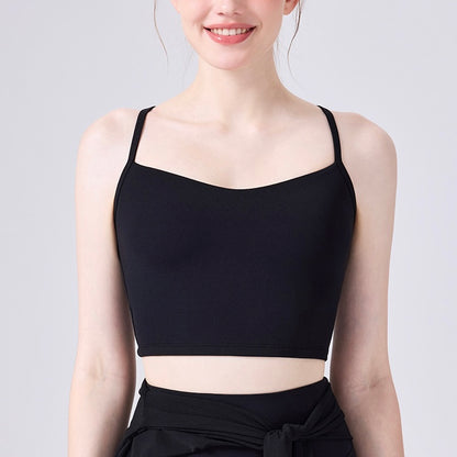 細ストラップ クロスバック デザインヨガトップス 2419